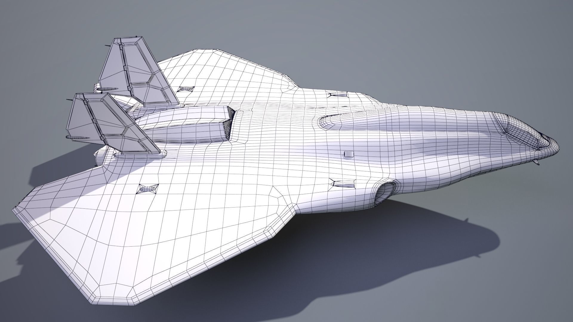Sci-Fi Spacefighter Dart Low-poly 3D model_16