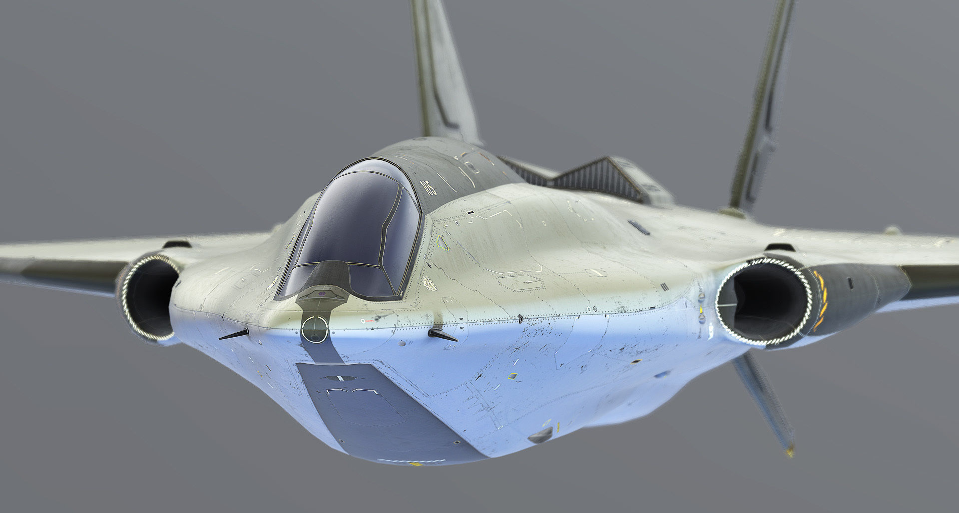 Sci-Fi Spacefighter Dart Low-poly 3D model_11