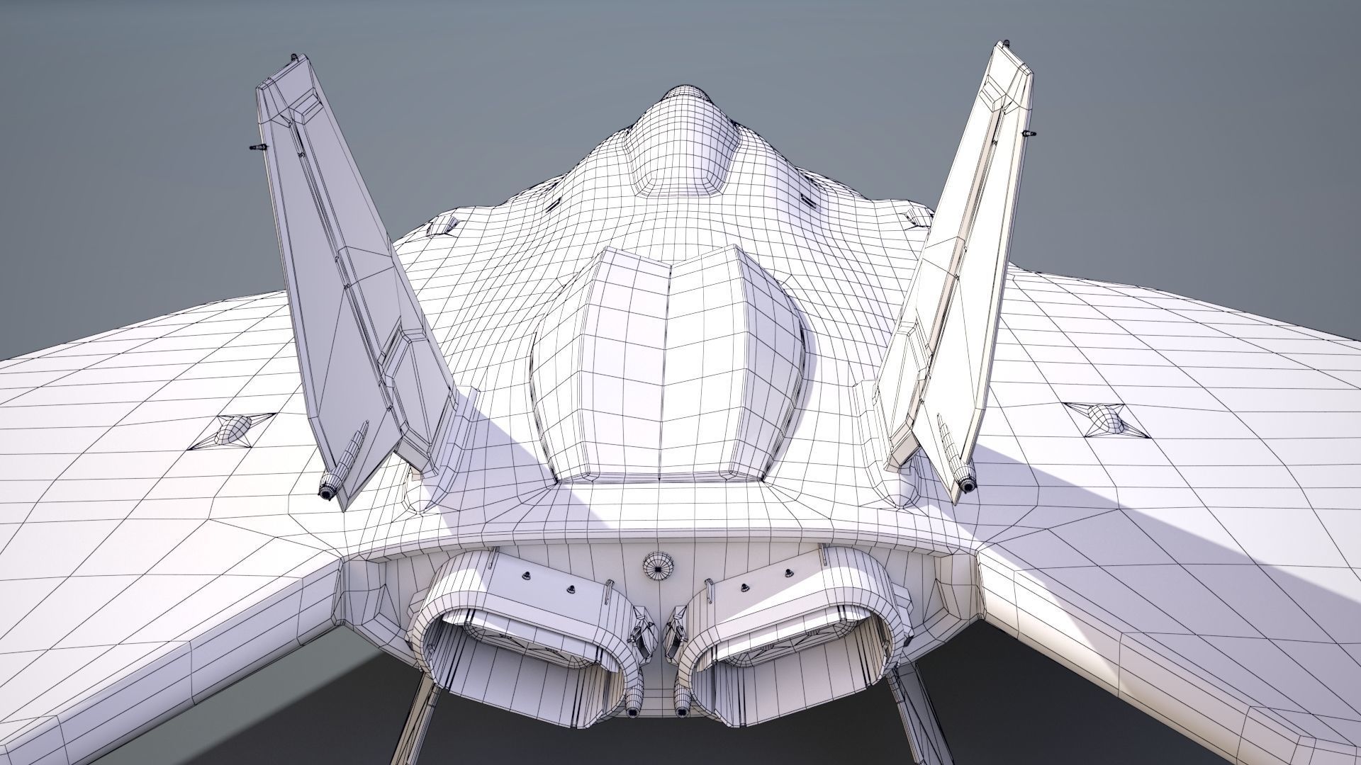 Sci-Fi Spacefighter Dart Low-poly 3D model_19