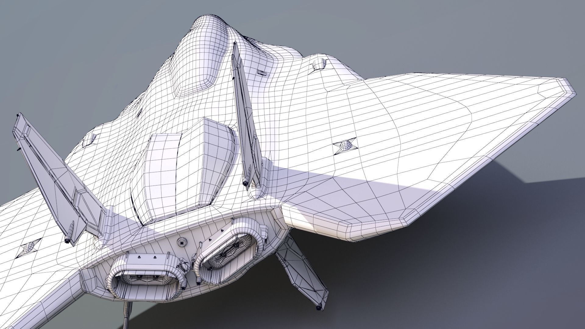 Sci-Fi Spacefighter Dart Low-poly 3D model_20