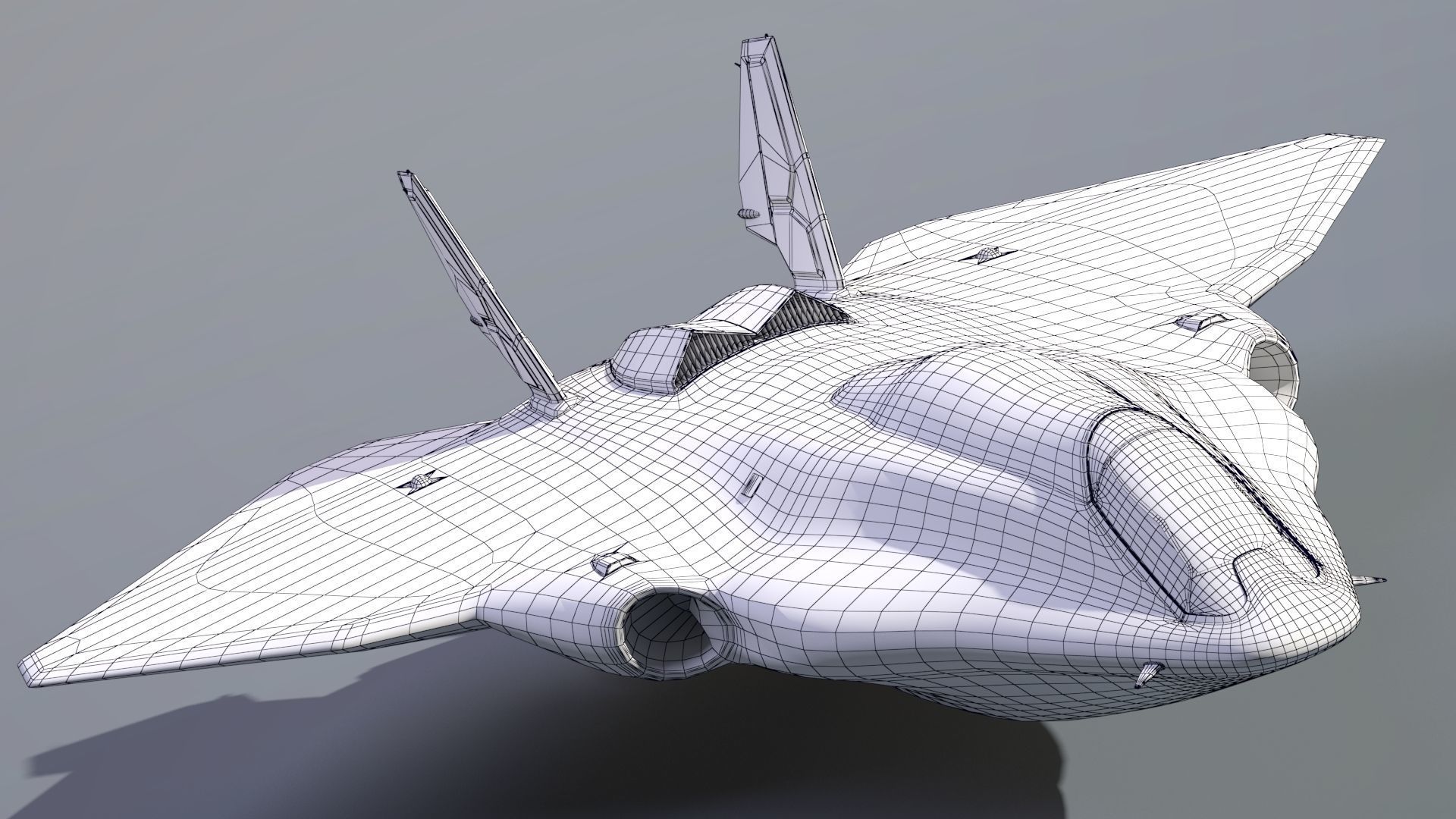 Sci-Fi Spacefighter Dart Low-poly 3D model_22