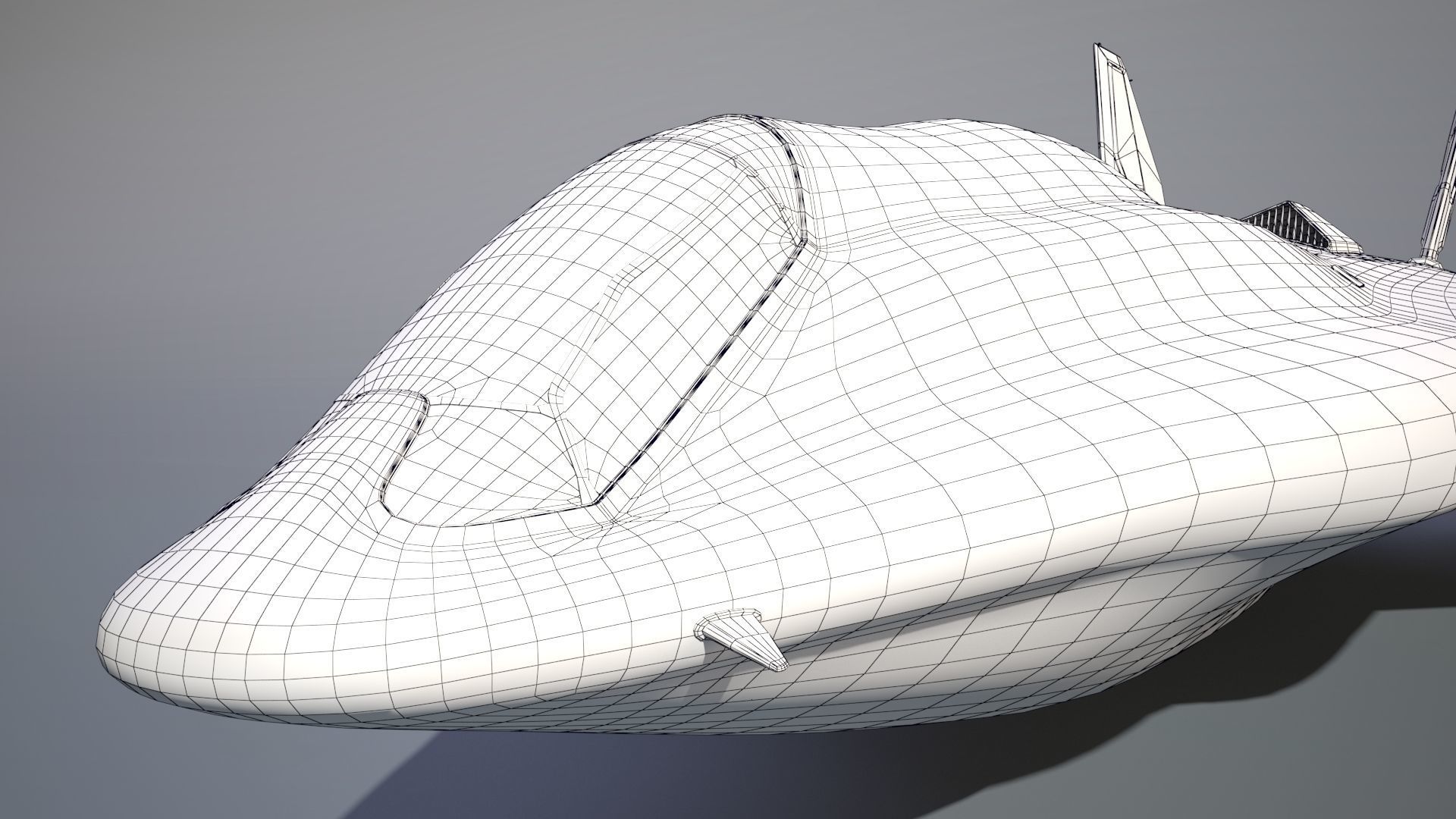Sci-Fi Spacefighter Dart Low-poly 3D model_14