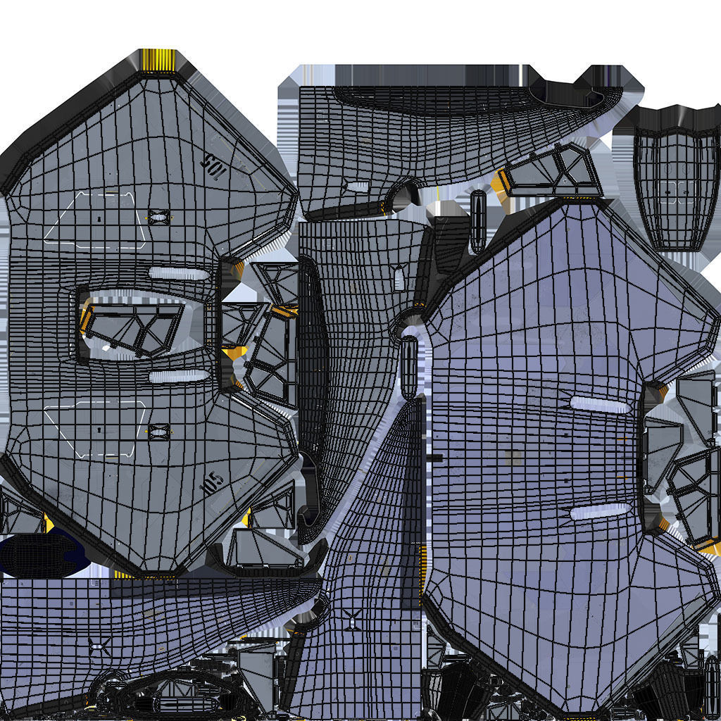 Sci-Fi Spacefighter Dart Low-poly 3D model_25