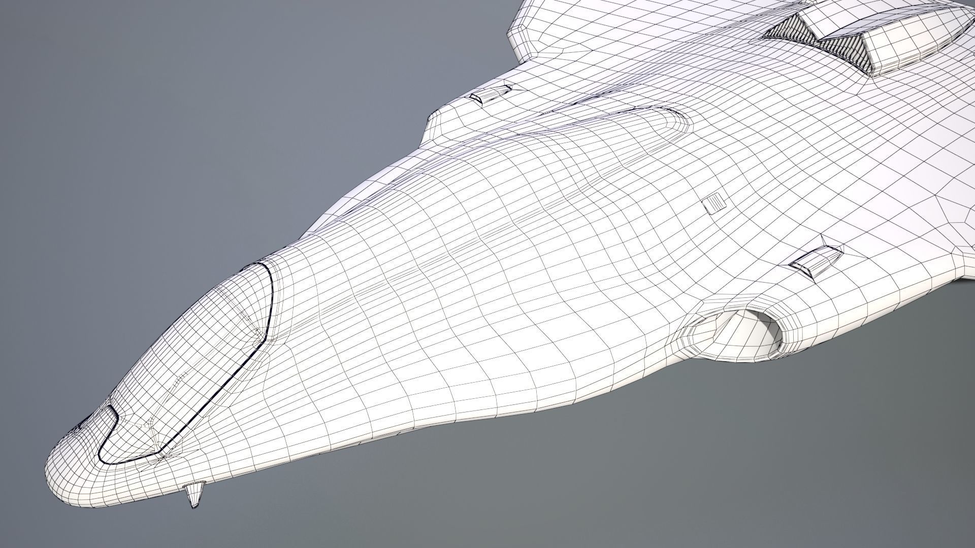 Sci-Fi Spacefighter Dart Low-poly 3D model_15