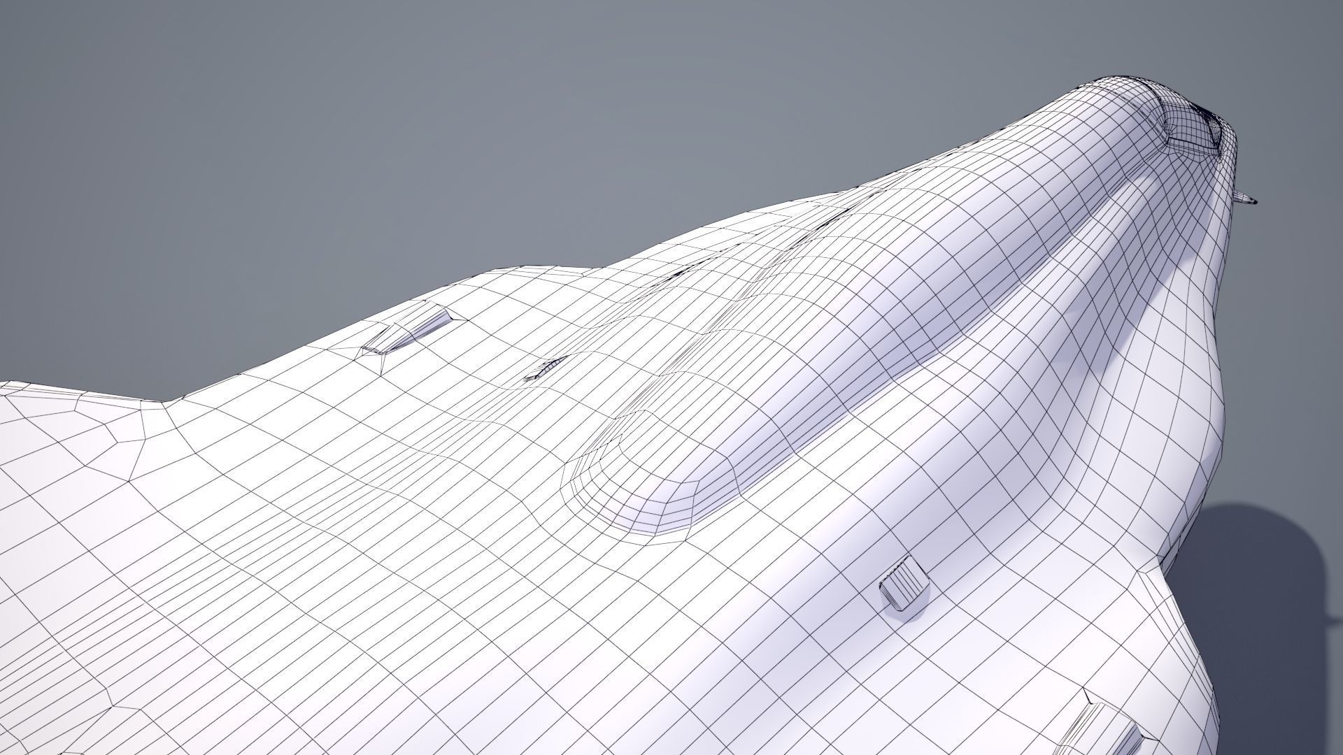 Sci-Fi Spacefighter Dart Low-poly 3D model_17