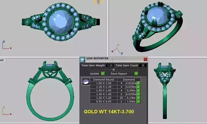 halo engagement ring