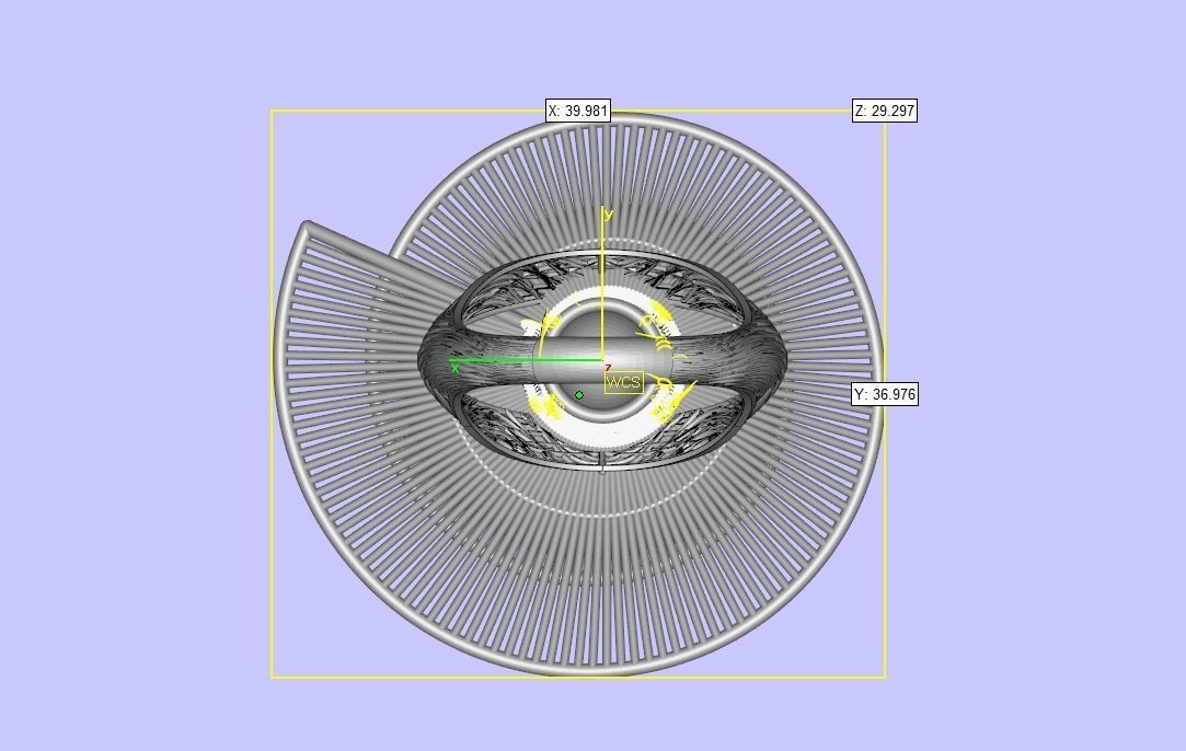 Big Gold Roof Design Filigree Ring 3D print model_6