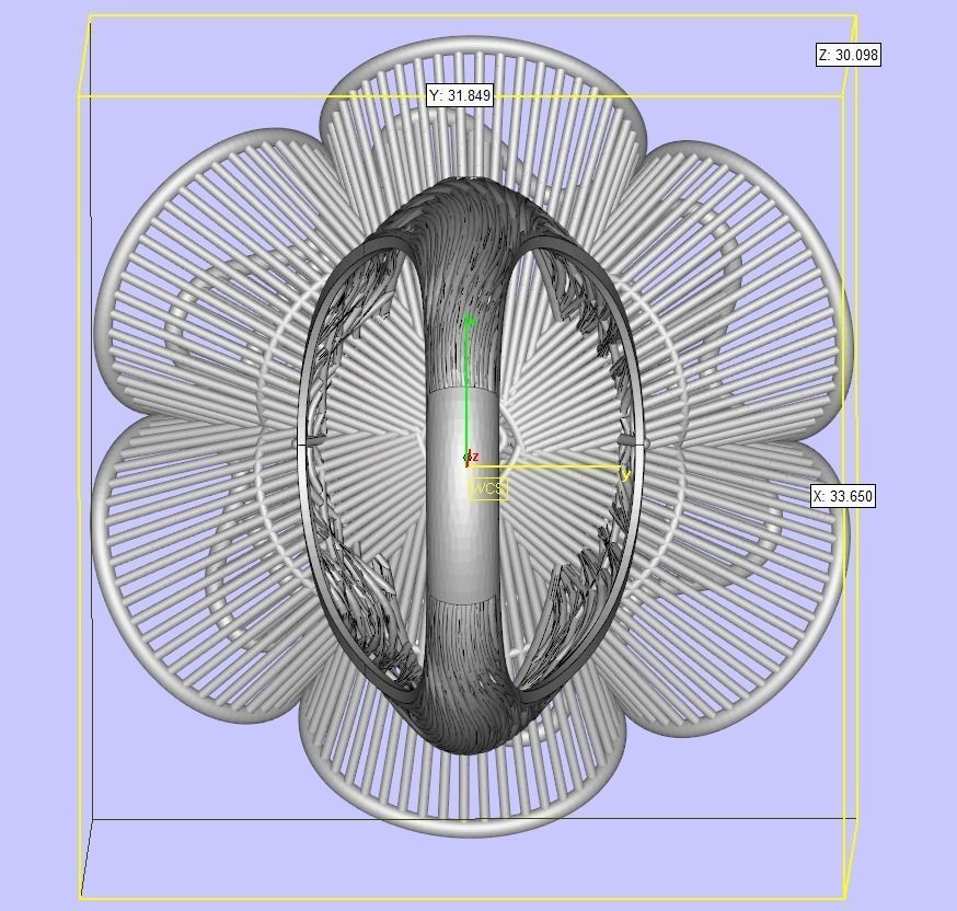 Elegant Filigree Ring 3D print model_11