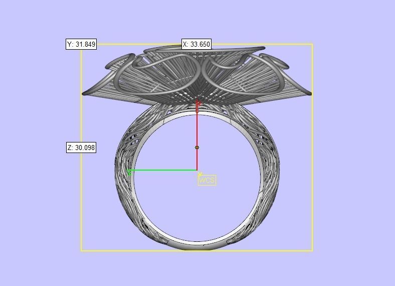 Elegant Filigree Ring 3D print model_4