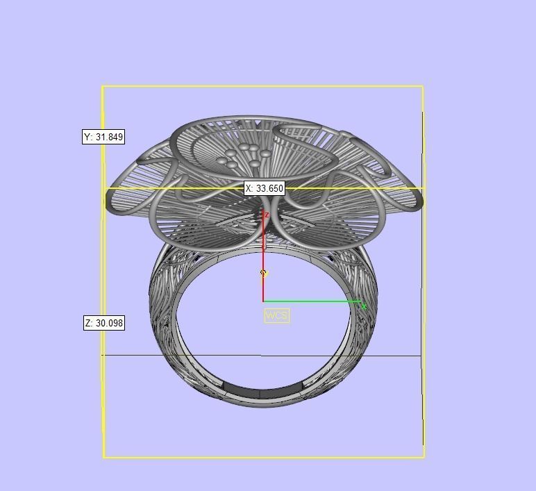 Elegant Filigree Ring 3D print model_6