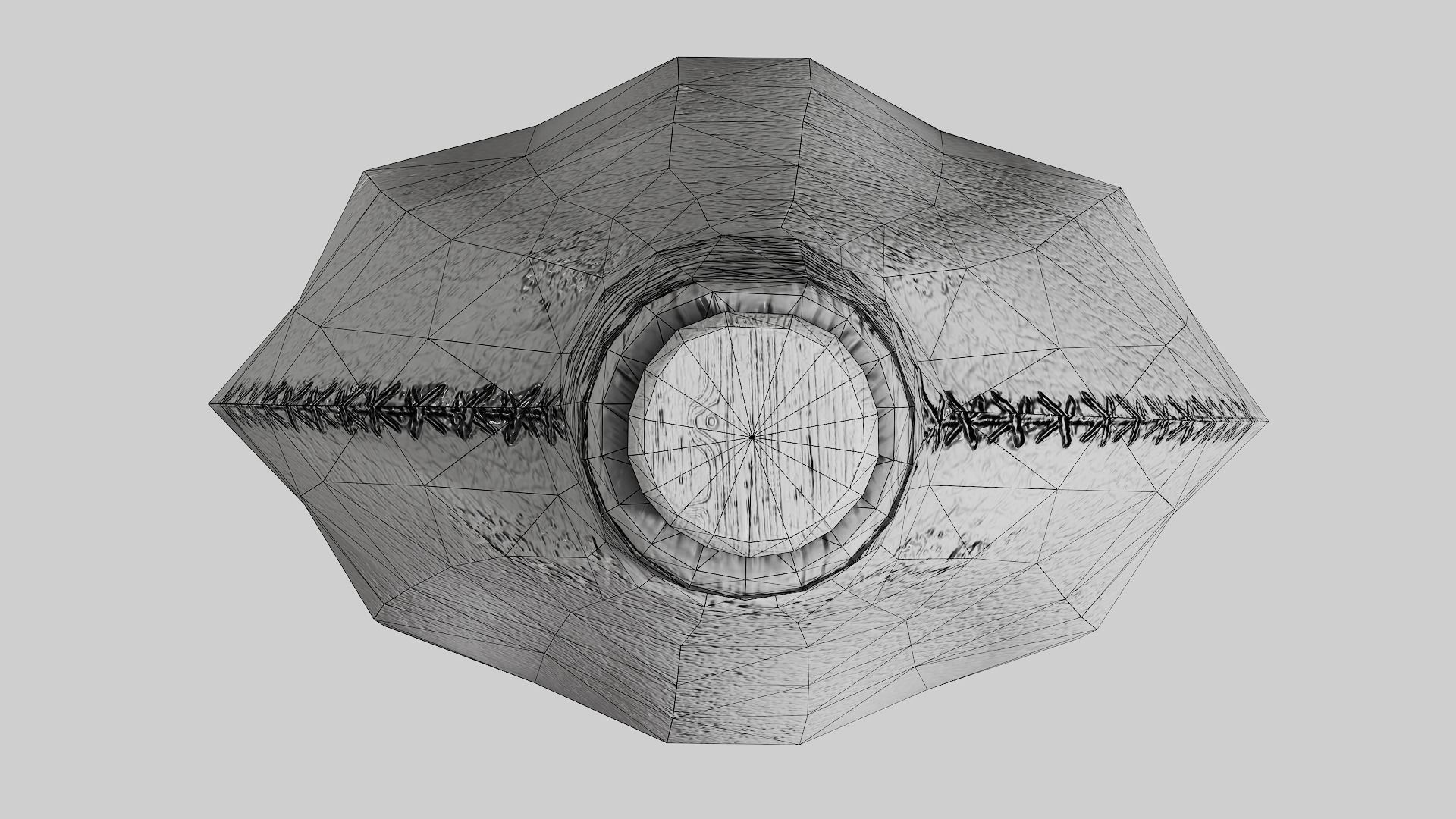 waterskin flask old leather water er1 Low-poly 3D model_12