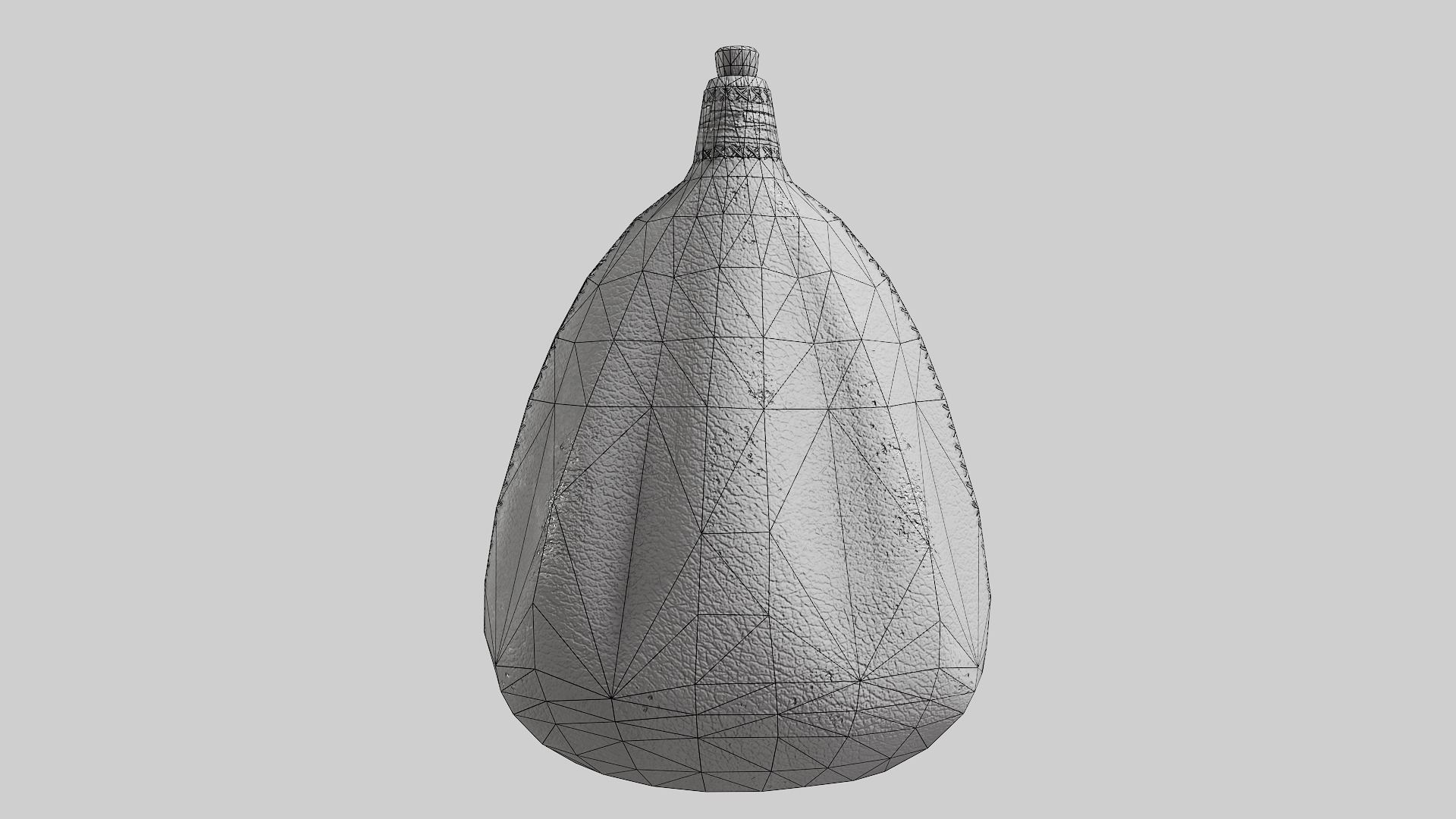 waterskin flask old leather water er1 Low-poly 3D model_10