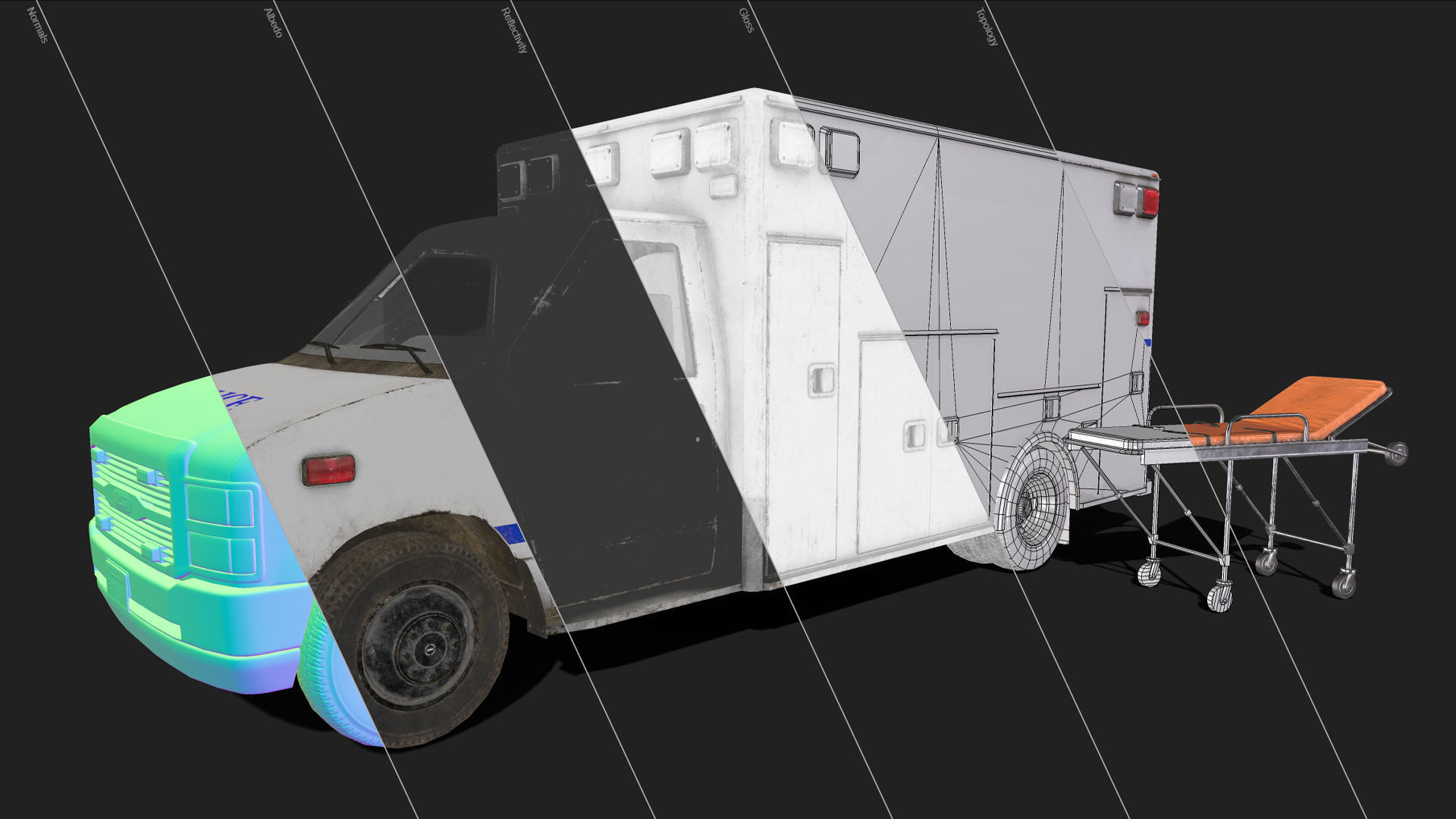 Ambulance Type 3 - V4 Low-poly 3D model_24
