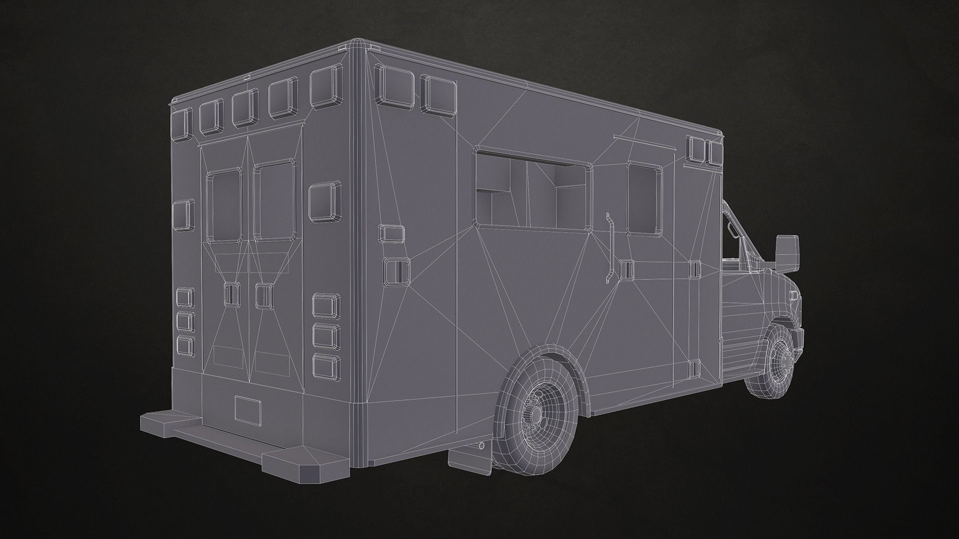 Ambulance Type 3 - V4 Low-poly 3D model_19
