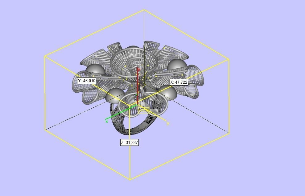 Adorable very beautiful Filigree Ring 3D print model_7