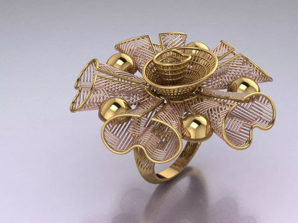 Adorable very beautiful Filigree Ring 3D print model_0