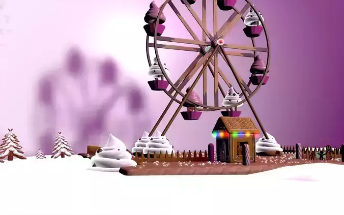 Gingerbread Village big Wheel