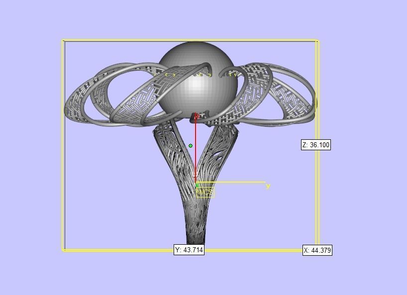 Decor filigree printable ring 3D print model_3