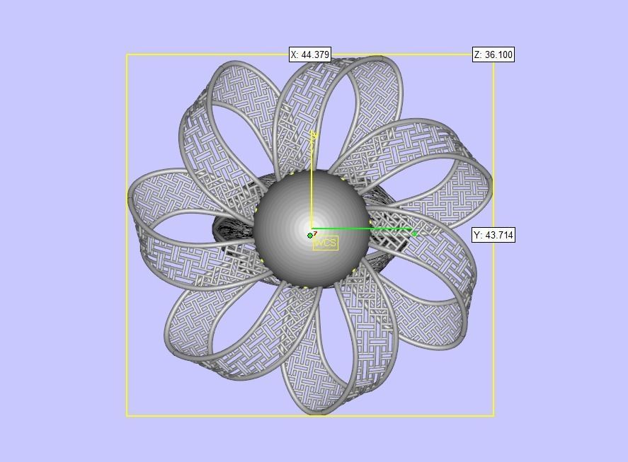 Decor filigree printable ring 3D print model_4