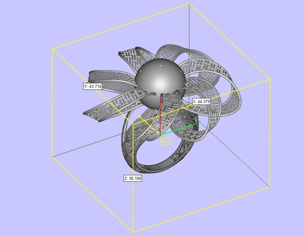 Decor filigree printable ring 3D print model_2