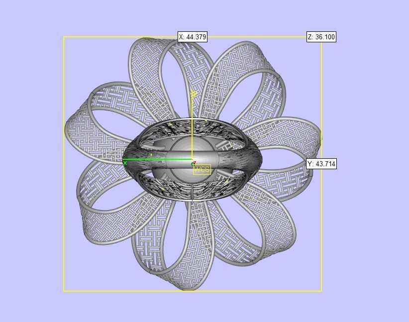 Decor filigree printable ring 3D print model_5