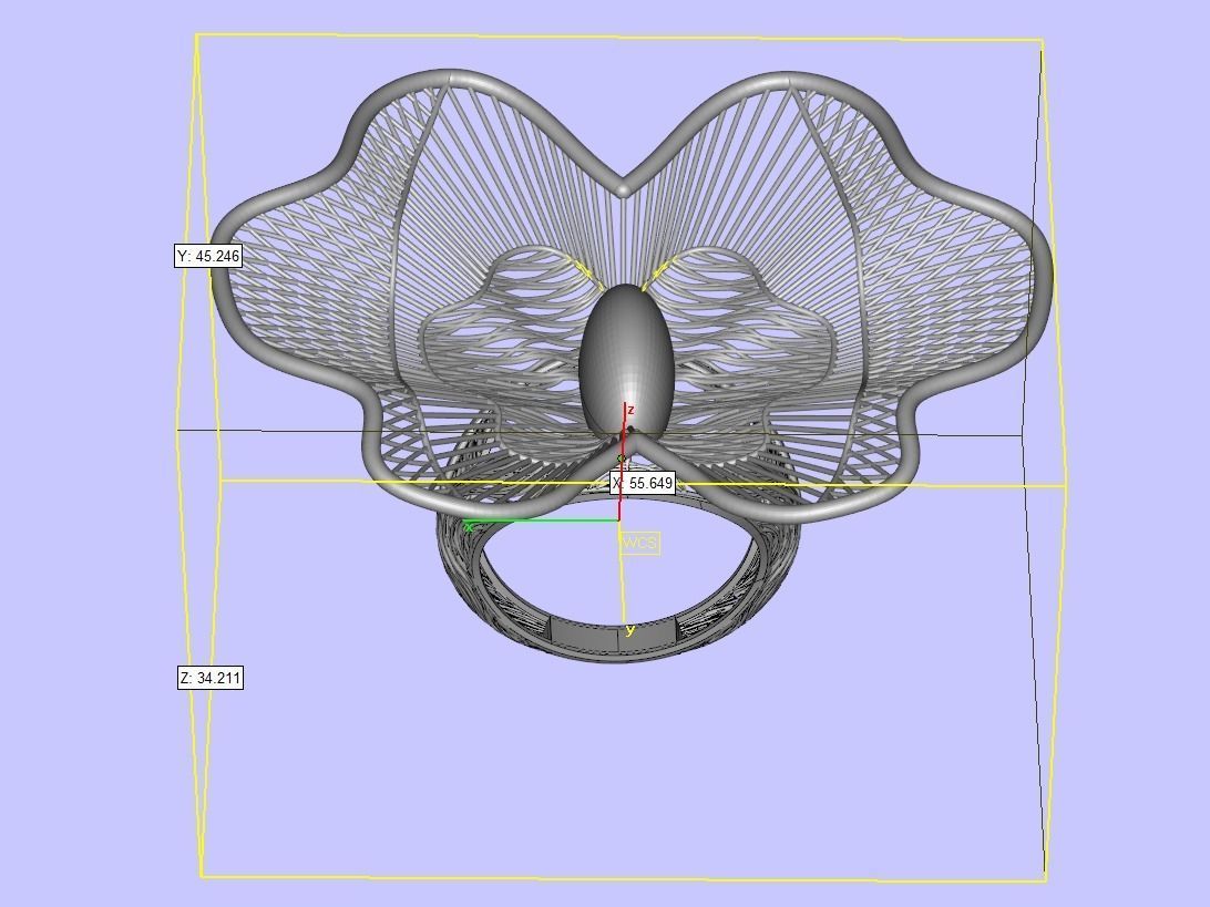 Butterfly filigree ring 3D print model_7