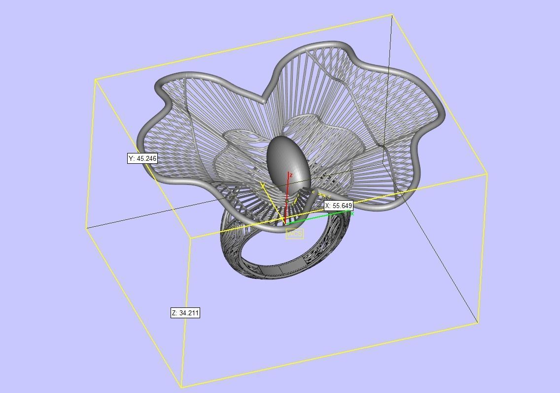Butterfly filigree ring 3D print model_2