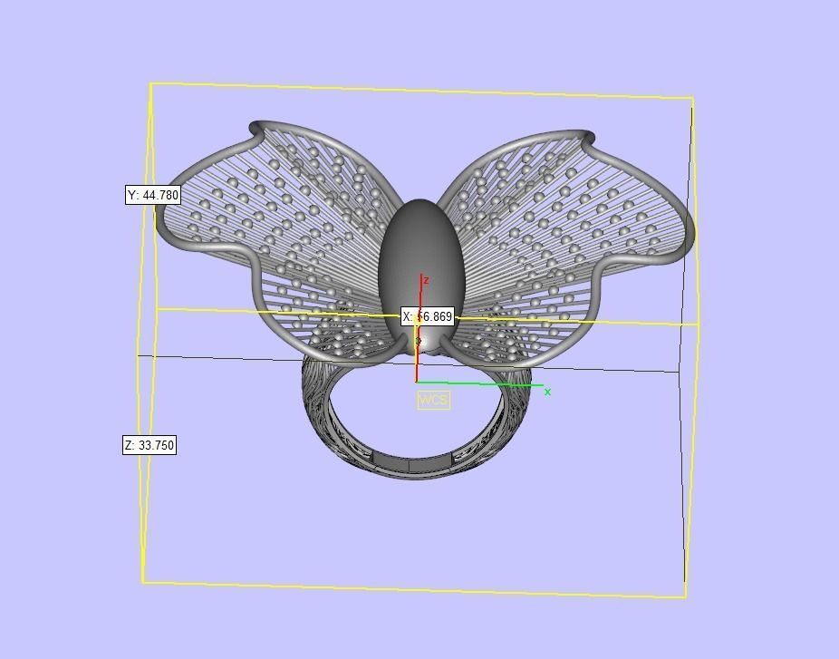Butterfly Filigree Ring 3D print model_2