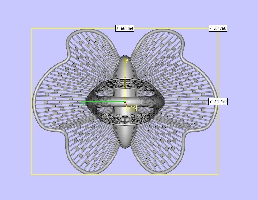 Butterfly Filigree Ring 3D print model_5