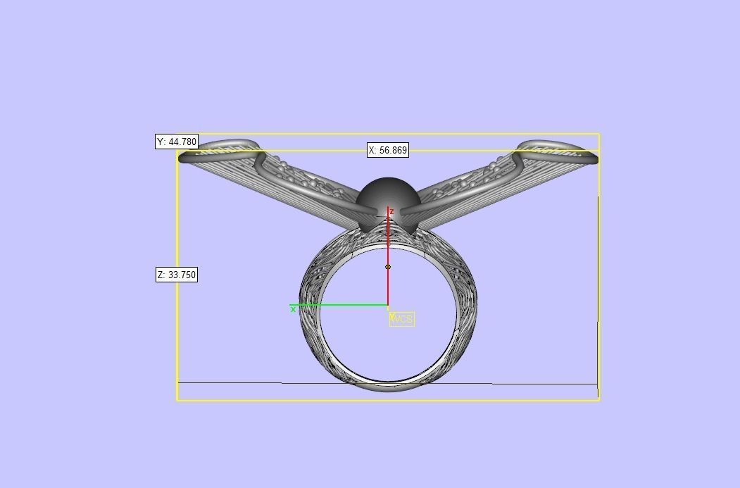 Butterfly Filigree Ring 3D print model_6