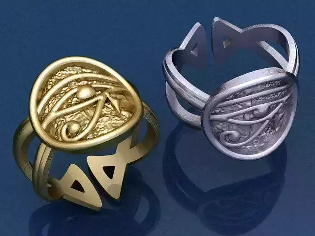 Eye of horus ring 3D print model