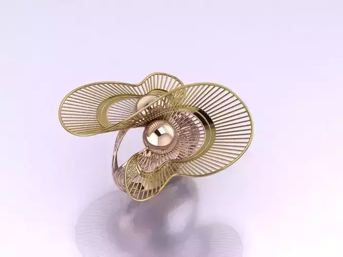 S shape filigree ring