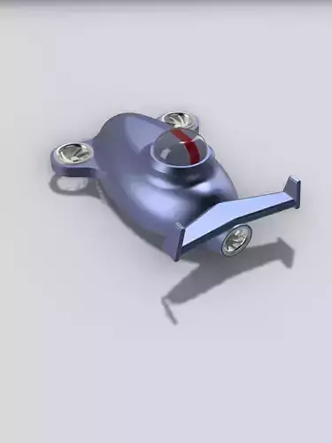 Flying Drone Sci Fi 3D model Cyber Punk 3D print model