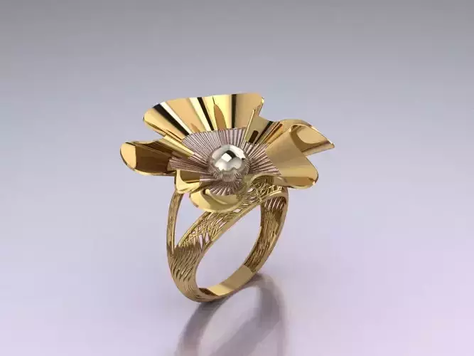 Plain gold filigree ring 