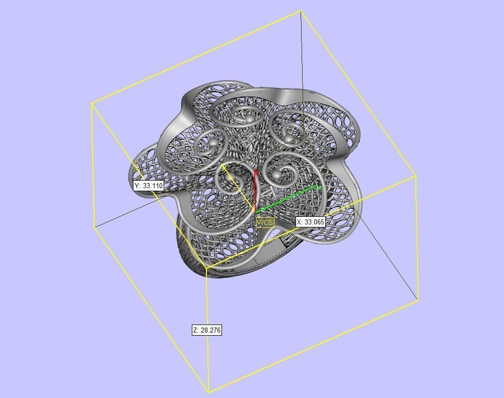 Chamundaai Namah filigree design for 3d print 3D print model_2