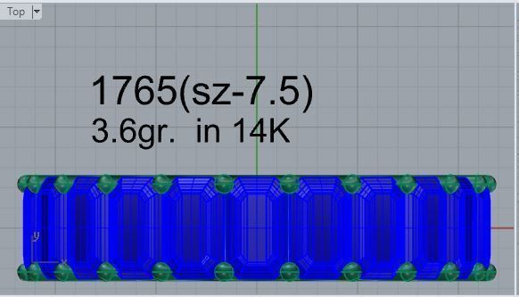 Oval Halo Twisted Ring 1765 3D print model 3D print model_4