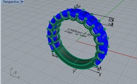 Oval Halo Twisted Ring 1765 3D print model 3D print model_7