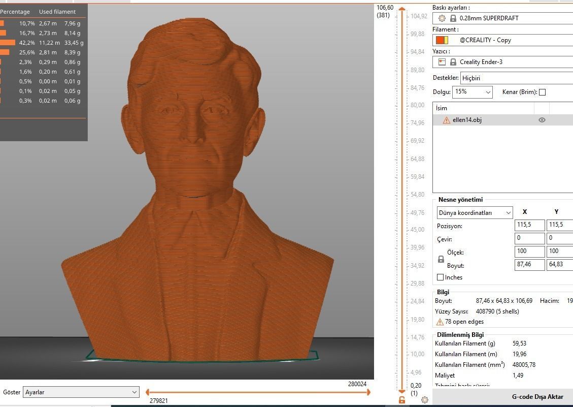 Ellen DeGeneres 3D print model_8