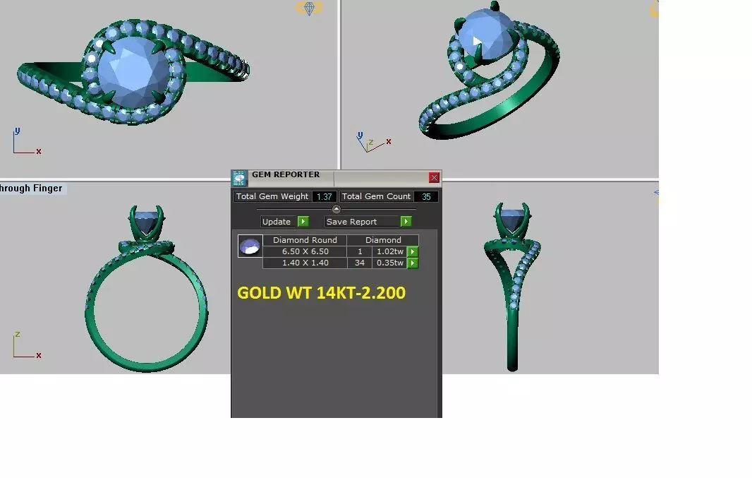twist engagement ring 3D print model