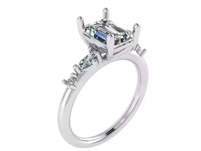 Oval Cut Diamond Ring 1771 3D print model