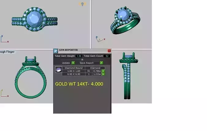 halo engagement ring set