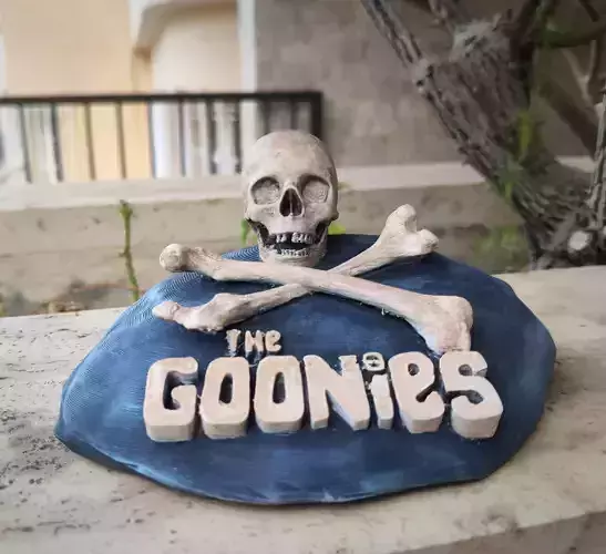 goonies skull logo bones 3D print model