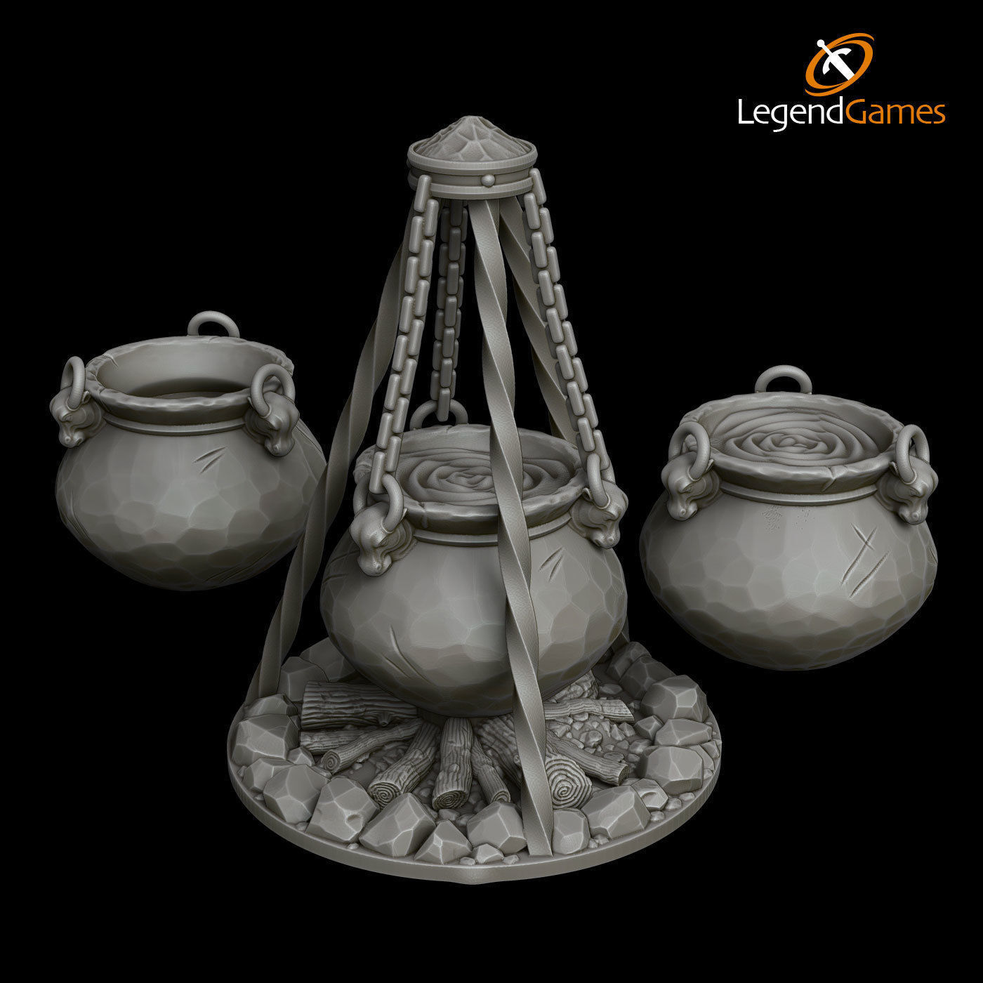 LegendGames Cauldron Set for Halloween 3D print model_2