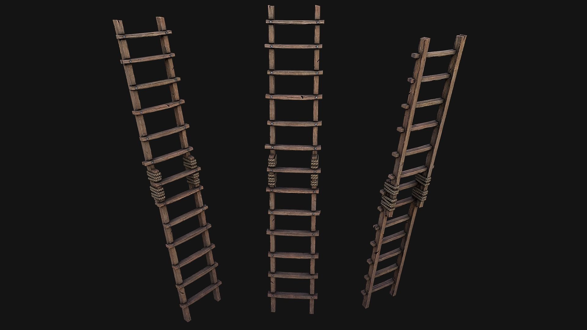 3D model Ladder wooden VR / AR / low-poly | CGTrader
