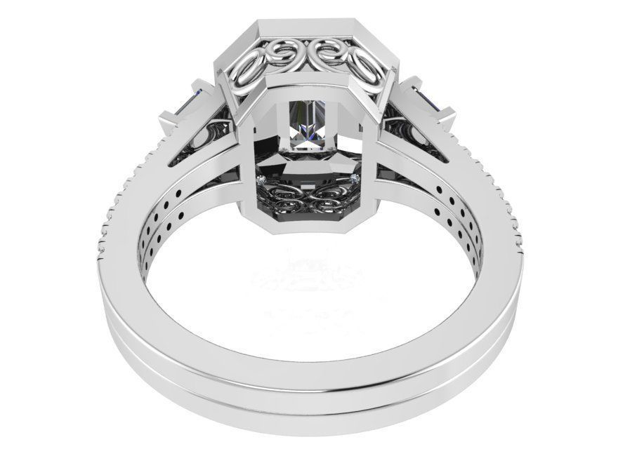 Big Stone Diamond Ring 1786 3D print Model 3D print model_3