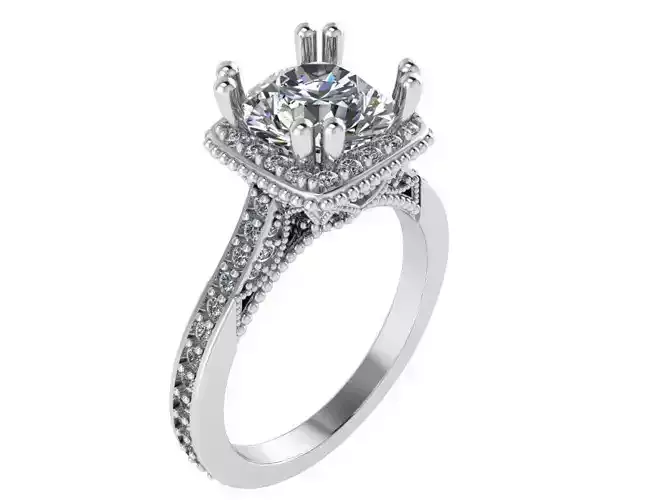 Nerrow Diamond Ring 1787 3D print model