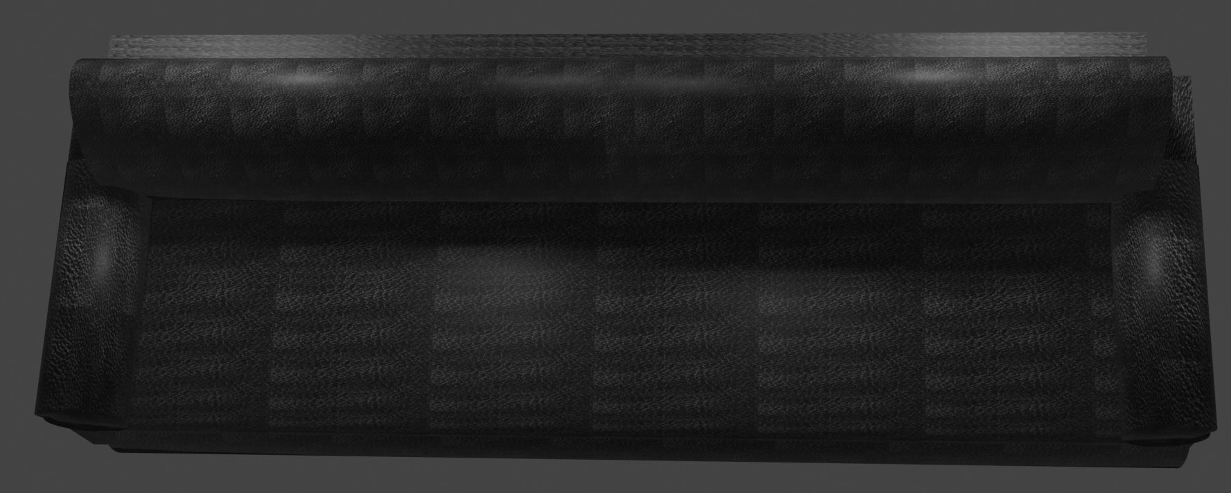 Black Leather Couch Low-poly 3D model_3