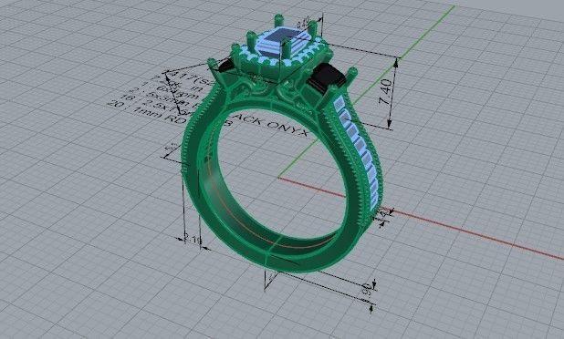 Bid Diamond Halo Ring 1417 3D Print Model 3D print model_5