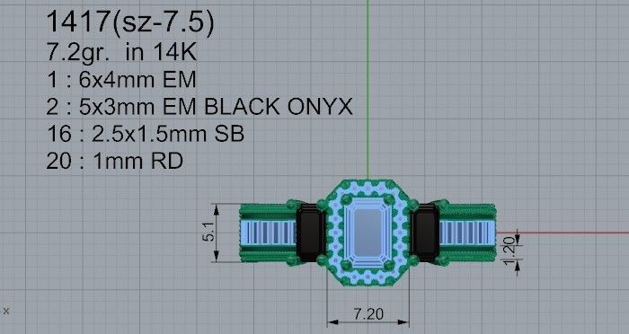 Bid Diamond Halo Ring 1417 3D Print Model 3D print model_4