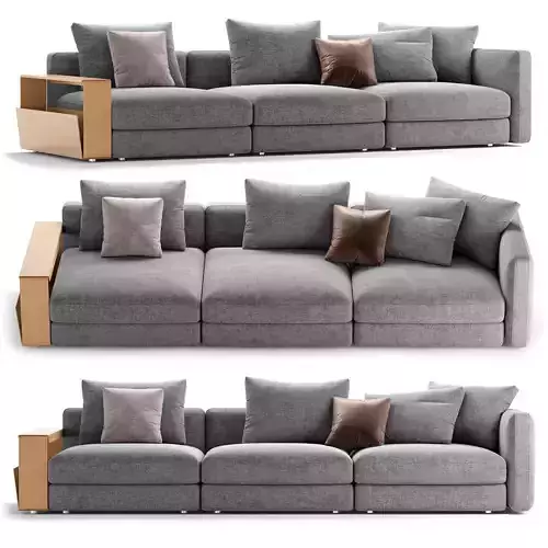 Flexform sofa with pillows and cushions
